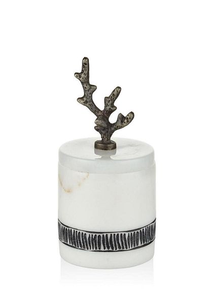 SETABIANCA EVZA MARBLE CORAL ΚΟΥΤΙ ΜΕ ΛΑΒΗ 19CM
