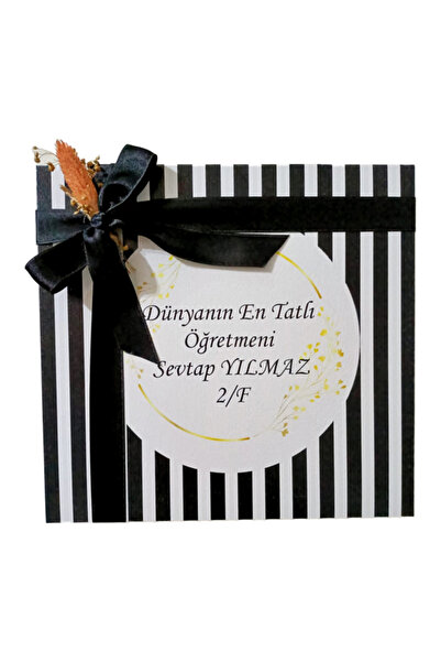 Soner Öğretmenler Günü Madlen Çikolata Kutusu 48'li Kişiye Özel (Pelit Valonia)