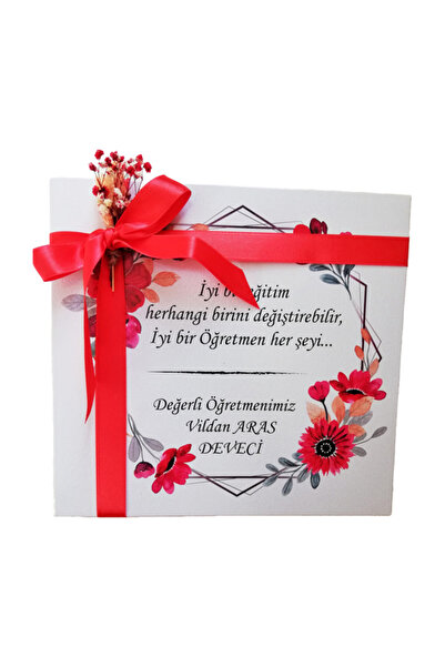 Soner Öğretmenler Günü Madlen Çikolata Kutusu 32'li İsme Özel (Pelit Valonia)