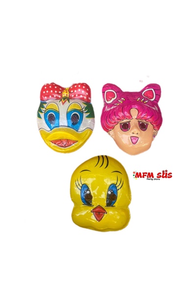 MFM Mască din plastic cu caracter 3 buc