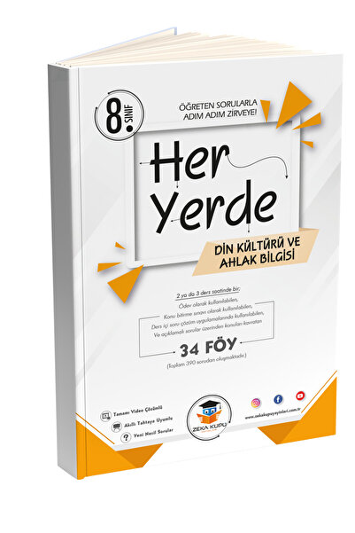 Zeka Küpü Yayınları 8. Sınıf Her Yerde Din Kültürü ve Ahlak Bilgisi 34 Föy