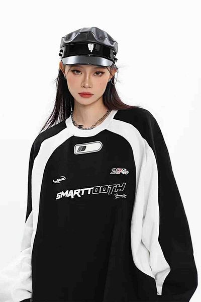 Köstebek Streetwear Smarttooth Stripe Detailed Unisex Long Sleeve