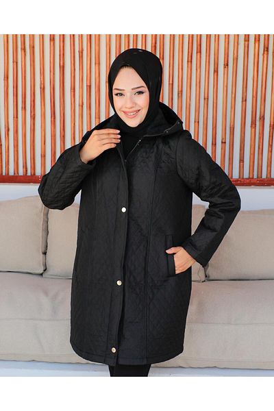 KMKkombin KMKKOMBİN ÖZALTAY Mother Plus Size Quilted Coat