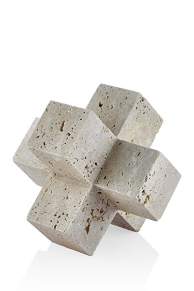 SETABIANCA EVZA TRAVERTEN MASAÜSTÜ OBJE 15CM