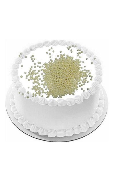 ovalette 40 g Ivory Colored Edible Cake Decorated Rice Burst - Chocolate Future