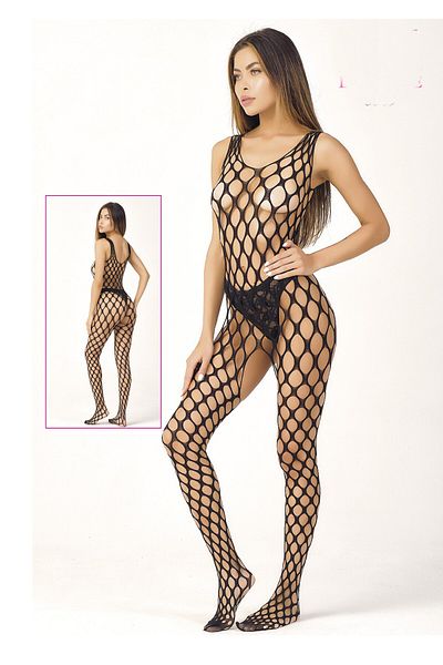 ESİLORA Femei Fancy Fishnet Detaliat Dantela Imbracaminte de noapte Costum special Fancy Sexi Body Ciorapi