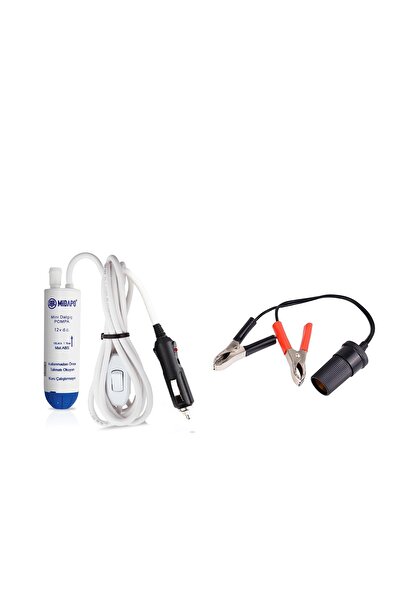 Midapo 12 Volt Araba Çakmaklı-Akü Başlıklı Tak Çıkar Kucuk D.c Mini Dalgıc Pompa
