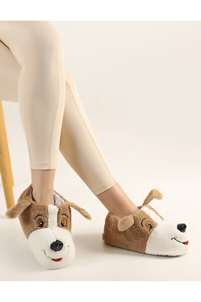 CEYDA SHOES Unisex Dog Figured Λούτρινες Παντόφλες Home Παντόφλες Home Boots