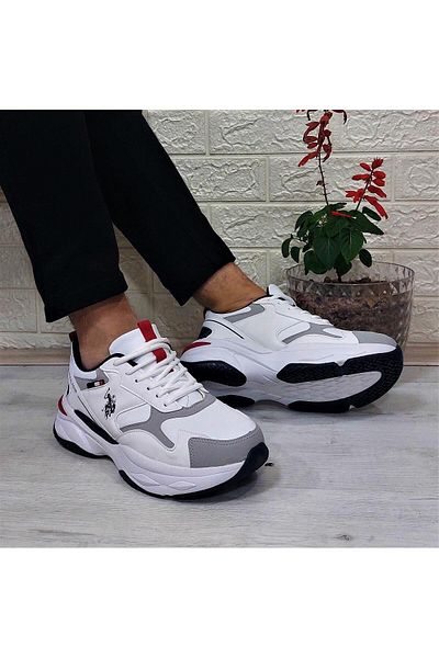 U.S. Polo Assn. U.S.Polo Solidar White Fuspet Comfortable Sports Shoes