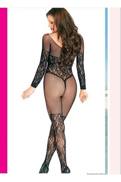 ESİLORA Femei Fancy Fishnet Detaliat Dantela Imbracaminte de noapte Costum special Fancy Sexi Body Ciorapi