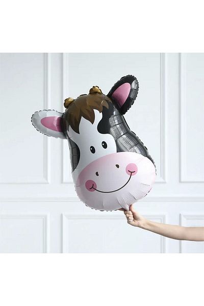 Deniz Party Store Safari COW foil head balloon 1pc