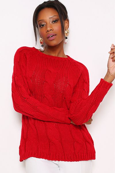 AVORWE Hair Braided Crew Neck Sweater