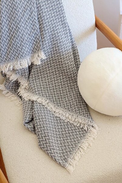 Mahmi 170X210 cm Anthracite Cotton Non-Slip Sofa Bed Cover