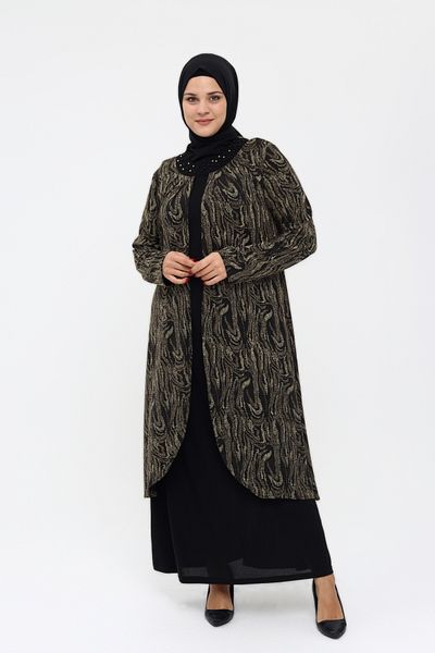 Asees Βραδινό φόρεμα με πέρλες με λαιμόκοψη Buzy Tunic σε μεσαίο μέγεθος