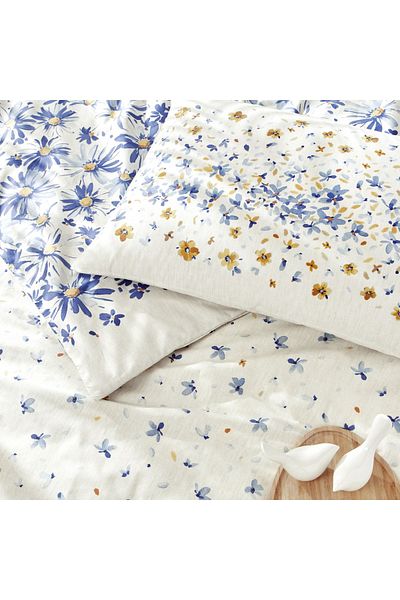 Taç Set cuvertură de pilota unică Ranforce Caroline Blue