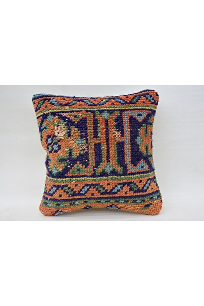 Kayra Export Kırlent, Kilim Yastık Kılıfı, Yastık, 30 X 30 Cm Turuncu Minder ...