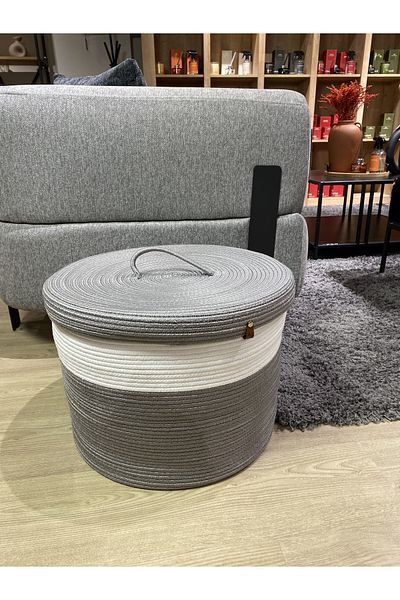 MaVaux Planck 45X35 - Large Size Jute Basket with Lid