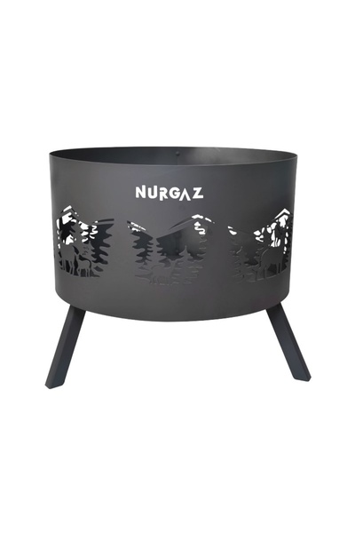 NURGAZ Orman Şöminesi Geyik Desen