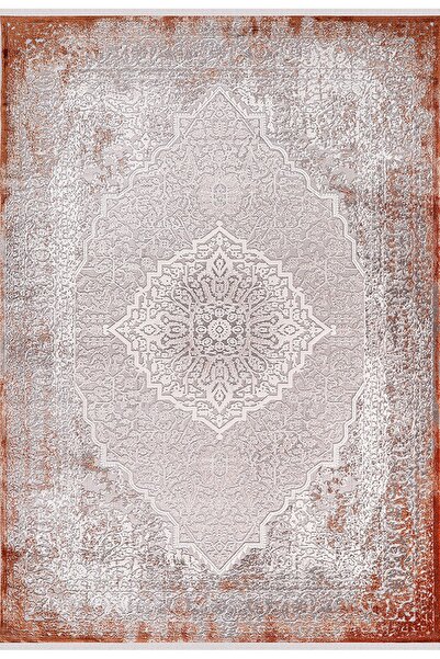 Anatolian Carpet Store ASPENDOS KLASİK 4195T GRİ-TERRA AKRİLİK MAKİNA HALISI
