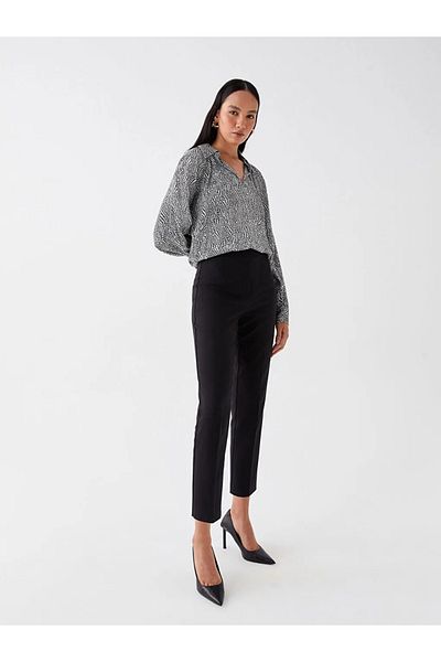LC Waikiki LC WAIKIKİ AYMİRA WORK FROM WEAR AND DAILY USE Vision High Waist Carrot Cut Women's Trousers