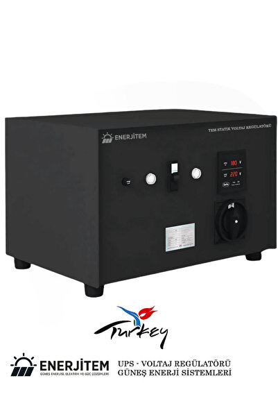 ENERJİTEM Voltaj Regülatörü Statik 10 Kva Monofaze Özel Üretim Çok Sessiz, 10...