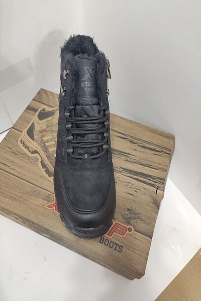 XStep Unisex Μαύρες X6 Αδιάβροχες μακριές μπότες Winter Trekking, ανθεκτικές στο κρύο