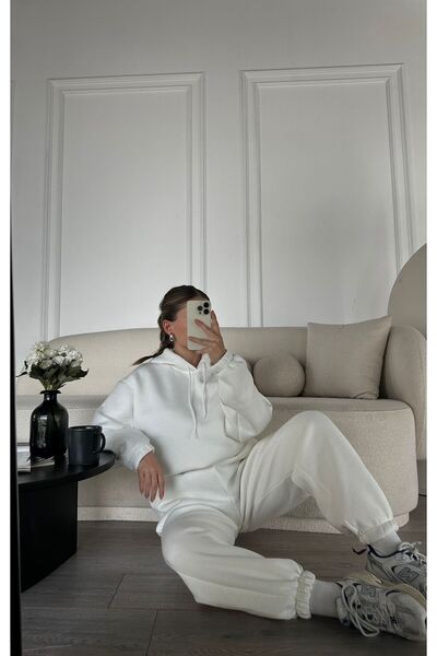 modabetce Raina Şardonlu 3 Thread Cotton 2 Piece Set