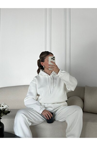 modabetce Raina Şardonlu 3 Thread Cotton 2 Piece Set