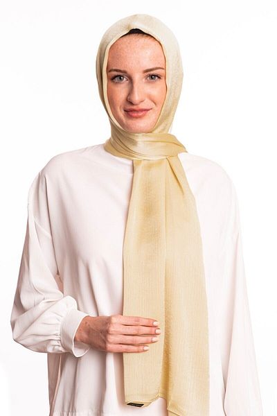 masalsu Gold Janjan Chiffon Shawl Series 75 X 185 Cm
