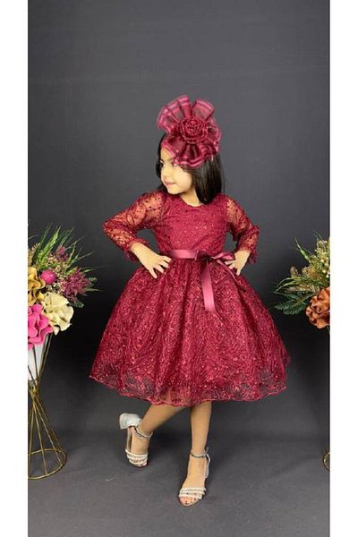 BAMBİNO KİDS Girl's Lace Katkat Children's dress Age 3-10