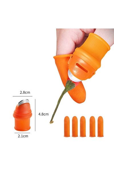 optana M Size Thumb Protector Gloves Vegetable Fruit Peeler Cutting Weeding Silicone Apparatus Finger Knife