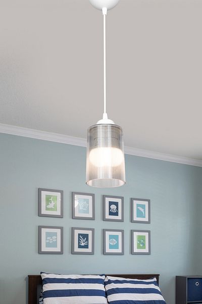 AG LightDesign Transparent Pendant Lamp Chandelier Bedroom Living Room Kitchen Hallway Stylish Glass Look Lamp