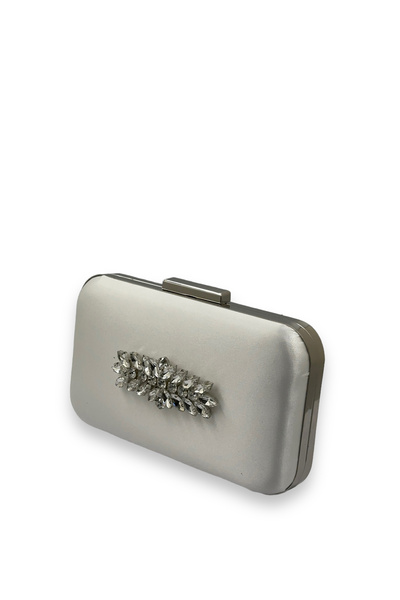 Biçanta Перламутр Колір екрю Атлас Гумус Футляр Гумус Камені Вечірня сукня Сумка Нічна сумка Дугун Нісан Портфель