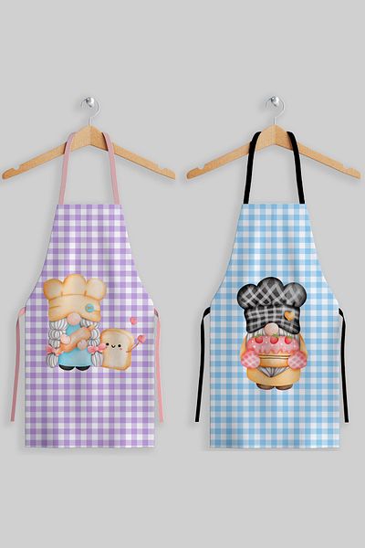 AYSHOME مجموعة Ays Home Cute Dwarfs مكونة من 2 مآزر مطبخ للبالغين