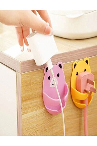 ugursepeti Teddy Bear Patterned Multi-Purpose 4-Piece Plug Holder