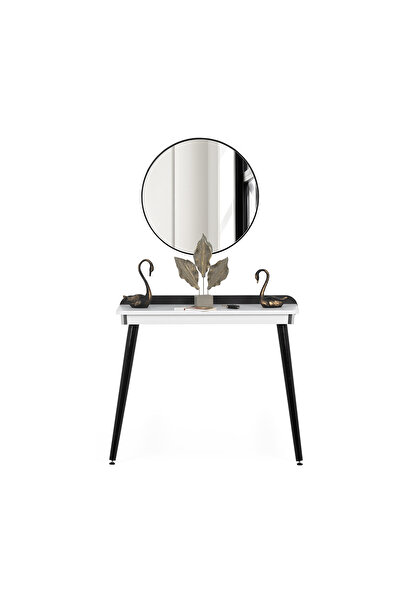 FLORADESİGN Flora Polo Beyaz Dresuar / Aynalı Dresuar / Dresuar /antre Dresuar / (90X32 CM)