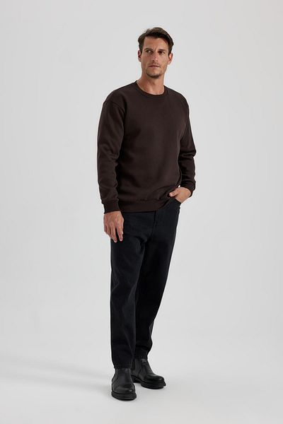 DeFacto Oversize Fit Crew Neck Basic Sweatshirt