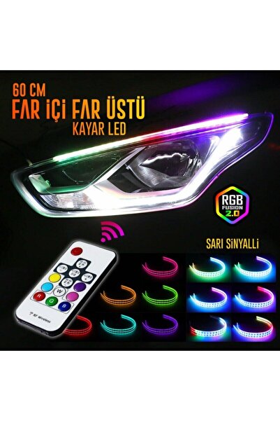 Genel Markalar Far Içi & Far Üstü Kumandalı Rgb Kayar Led - Sinyal Özellikli