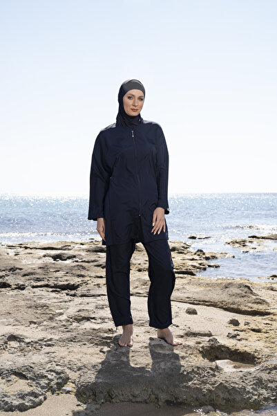 Estiva Γυναικείο ολόσωμο παντελόνι Hijab μαγιό με φερμουάρ