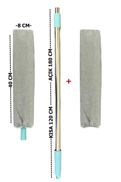 FORSACE Yedek Bez Hediyeli Köşe Bucak Toz Mopu Dip Köşe Dar Alanlar Için