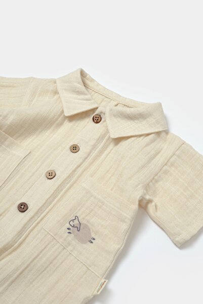 BabyCosy Organic Muslin Short Sleeve Jumpsuit