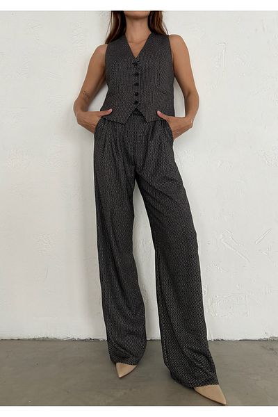 Laluvia Honeycomb Vest Trousers Set