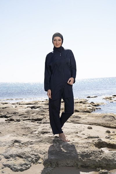 Estiva Γυναικείο ολόσωμο παντελόνι Hijab μαγιό με φερμουάρ