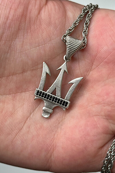 cheetah quality Mızrak Ucu Özel Yapım El İşçiliği Burgu Zincir Erkek Kolye