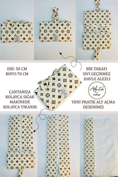 Atölye Eda Exclusive Baby Diaper Cover Practical Towel With Mattress Liquid Proof
