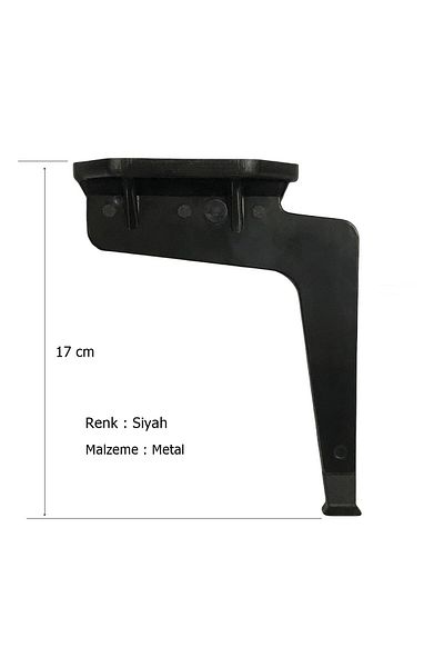 EYM 4 Buc Mobilier Lux Pui Fotoliu Canapea Pat Picior Metal Negru 17 cm