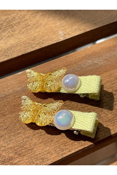 SUBU TASARIM Žuti set steznih čaura sa kopčom, 2 delova - SBT1731