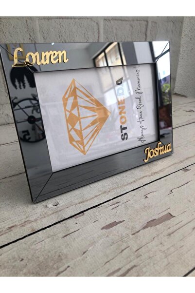 Stoneda Füme Pleksi 10*15 Fotoğraf Için Isme Özel Çerçeve Korumalı(SORU SOR K...