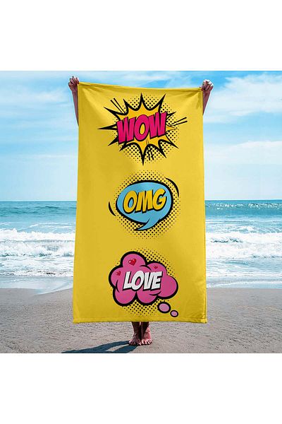 The Lucid Lab Pop Art - Comic Πετσέτα Παραλίας - Microfiber