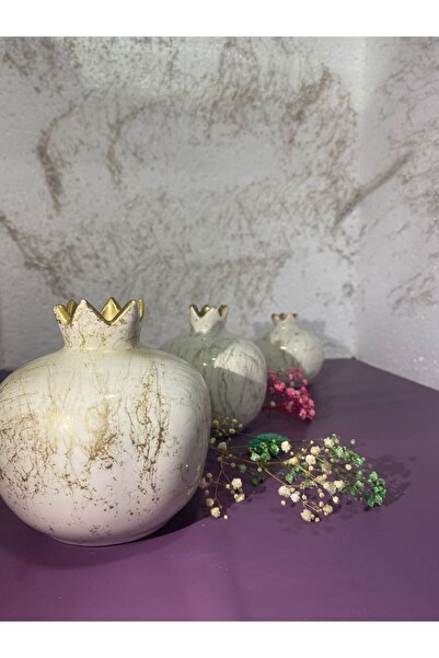 RGS ÇİNİ 3' Lü Nar Biblo Mermer Desen